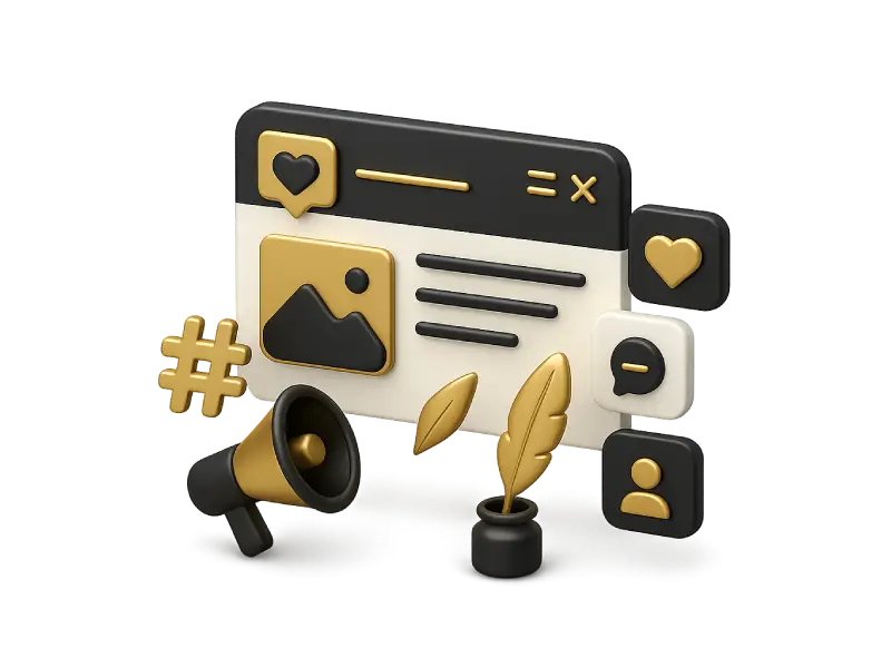 Illustration social media et influence
